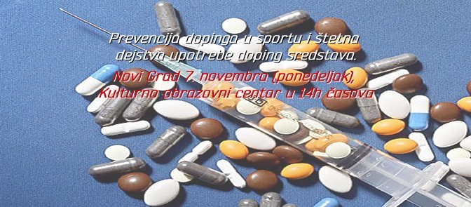 U ORGANIZACIJI ZKK “SLOBODA” ODRZANO JE PREDAVANJE NA TEMU “Prevencija dopinga u sportu i štetna dejstva upotrebe doping sredstava”