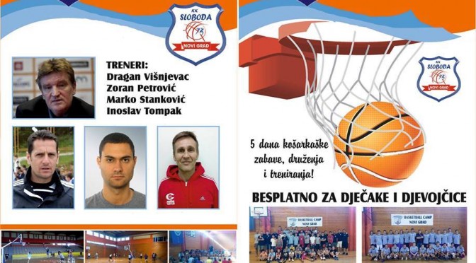 BasketballCamp Novi Grad, KK Sloboda poziva dječake i djevojčice 2000. godište i mlađe da se prijave na naš ovogodišnji kamp.